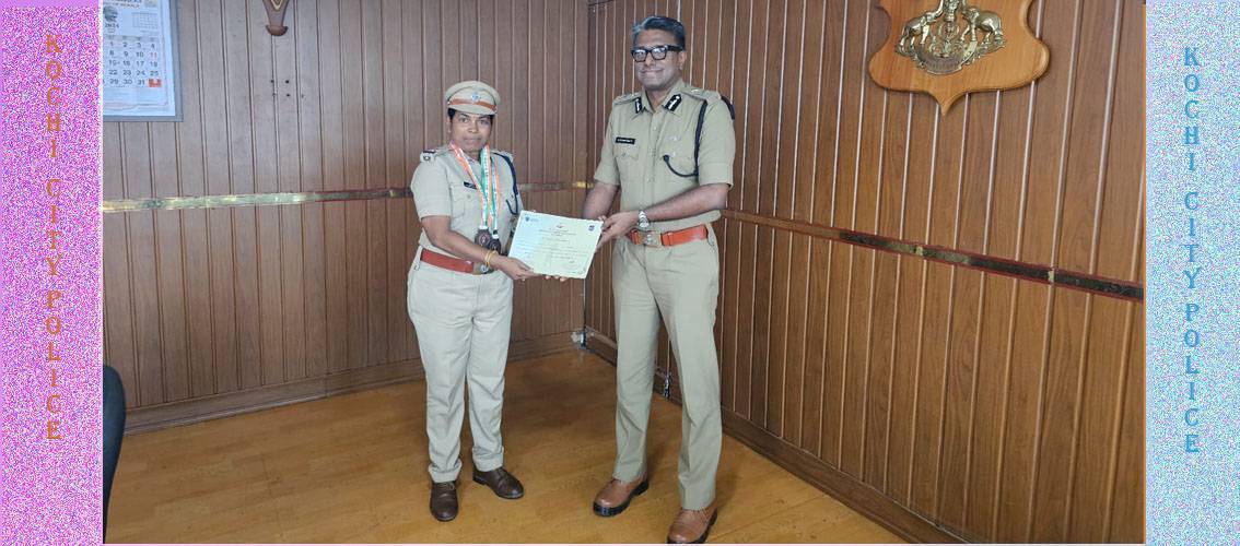 Smt. Preethi, ASI Maradu PS, won second runner-up in the national police meet badminton championship in women's singles and doubles.